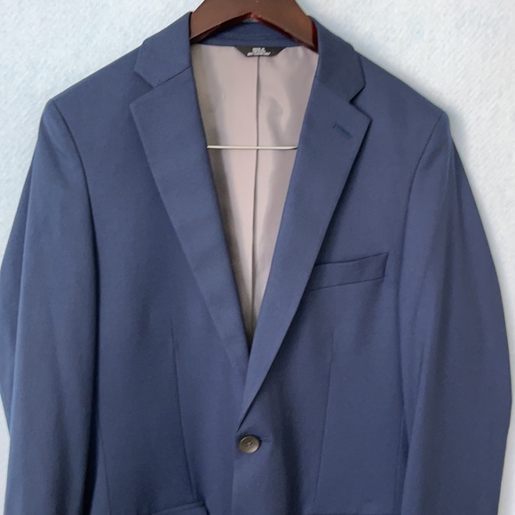 Haggar H26 Navy Textured Tailored Fit Suit Jacket - Picture 2 of 10